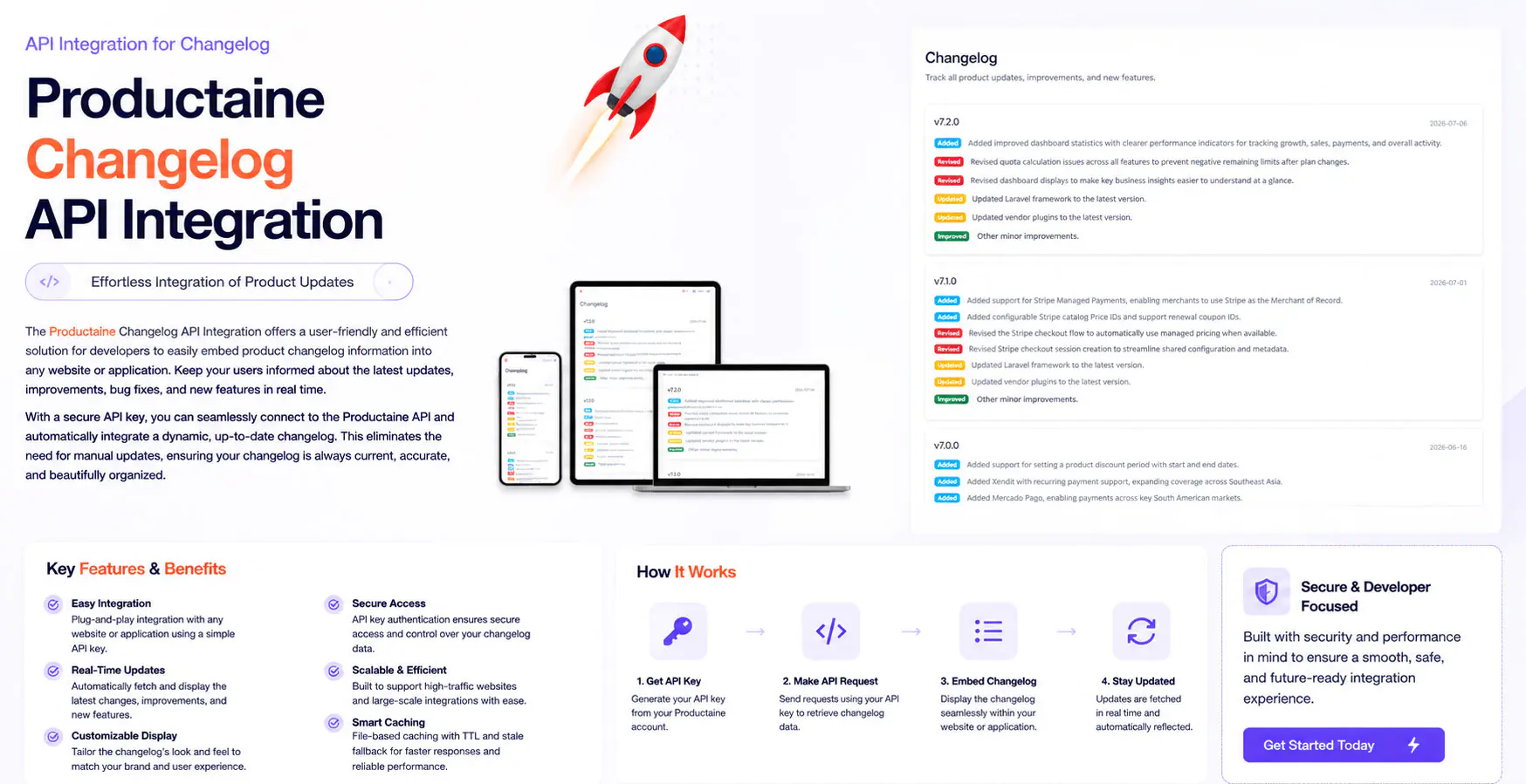 Changelog - API Integration Module for Productaine